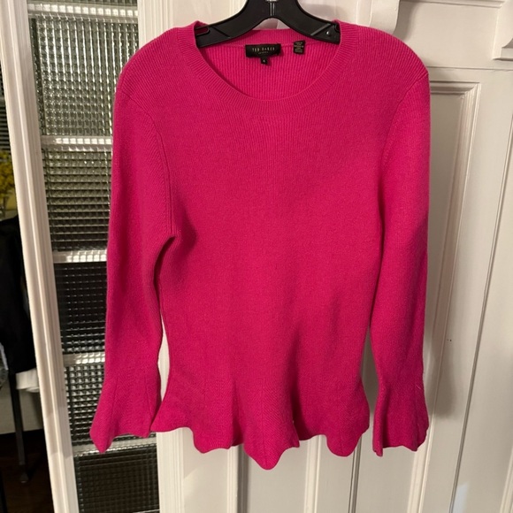 Ted Baker London Women’s Bell Sleeve Sweater Wool cashmere Blend Sz US 10 TB 4 - Picture 12 of 13